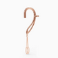 Front view of rose gold side-clip Radiance dangle cuff for AirPods