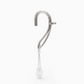 Front view of side-clip silver Radiance dangle cuff for AirPods